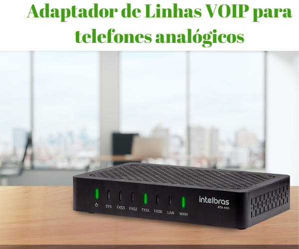 Adaptador IP ATA 400 para telefones analógico - Imagem 2
